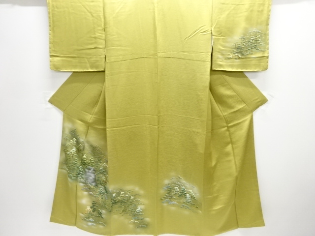 JAPANESE KIMONO / UNUSED HOMONGI / PINE